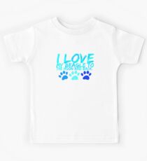 Ich liebe meinen Beagle zum Mond und Kinder T-Shirt