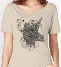Psilocybinaturearthell Psychedelic Ink Illustration Women's Relaxed Fit T-Shirt
