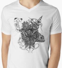Psilocybinaturearthell Psychedelic Ink Illustration Men's V-Neck T-Shirt