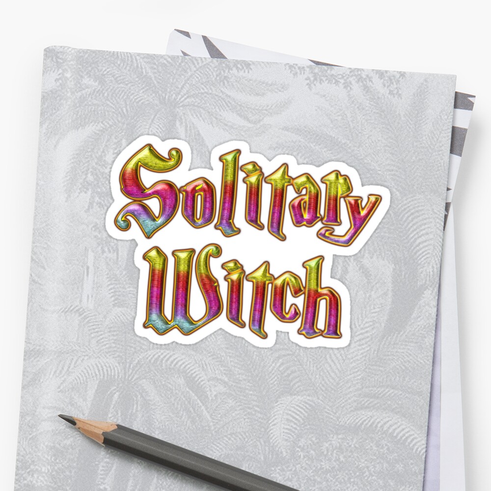 Solitary Witch Wicca Magic Unisex Sticker By Quidicane Redbubble 