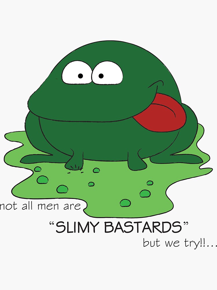 "Slimy Bastard Frogs" Sticker by Ajmdc Redbubble