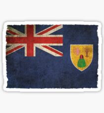 Old and Worn Distressed Vintage Flag of Turks and Caicos Sticker