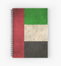 Old and Worn Distressed Vintage Flag of United Arab Emirates Spiral Notebook