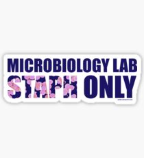 Microbiology Lab - Staph Only (Blue / Pink) Sticker