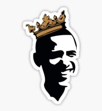 OBAMA CROWN**BLK & GOLD Sticker
