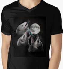 3 Opossum Moon V-Neck T-Shirt