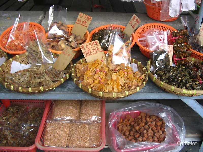 "Dried fish in Tai O market, Hong Kong" by Camelot Redbubble