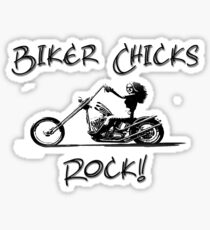 Biker Chicks Rock Sticker