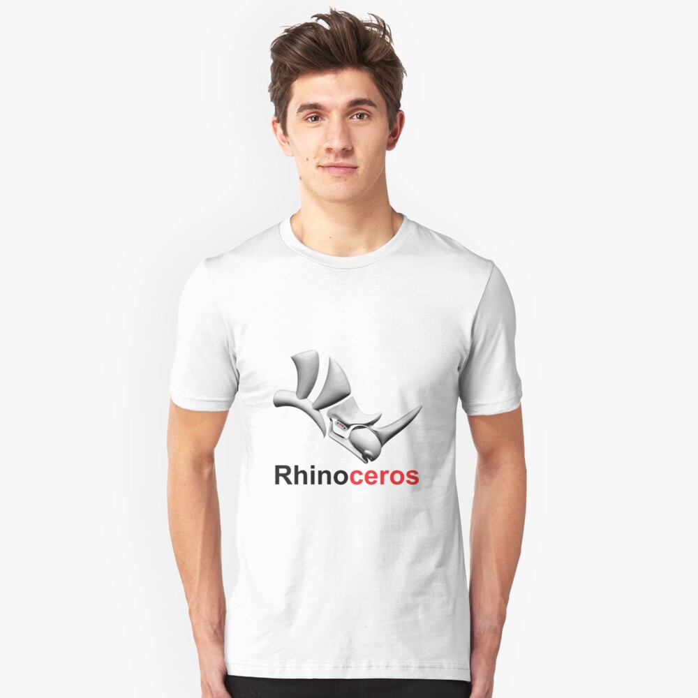3D Cad/Cam/Cae Rhinoceros Designer Slim Fit T-Shirt
