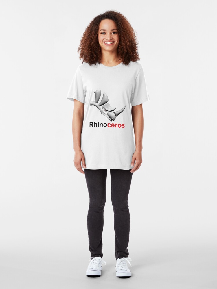 Alternate view of 3D Cad/Cam/Cae Rhinoceros Designer Slim Fit T-Shirt