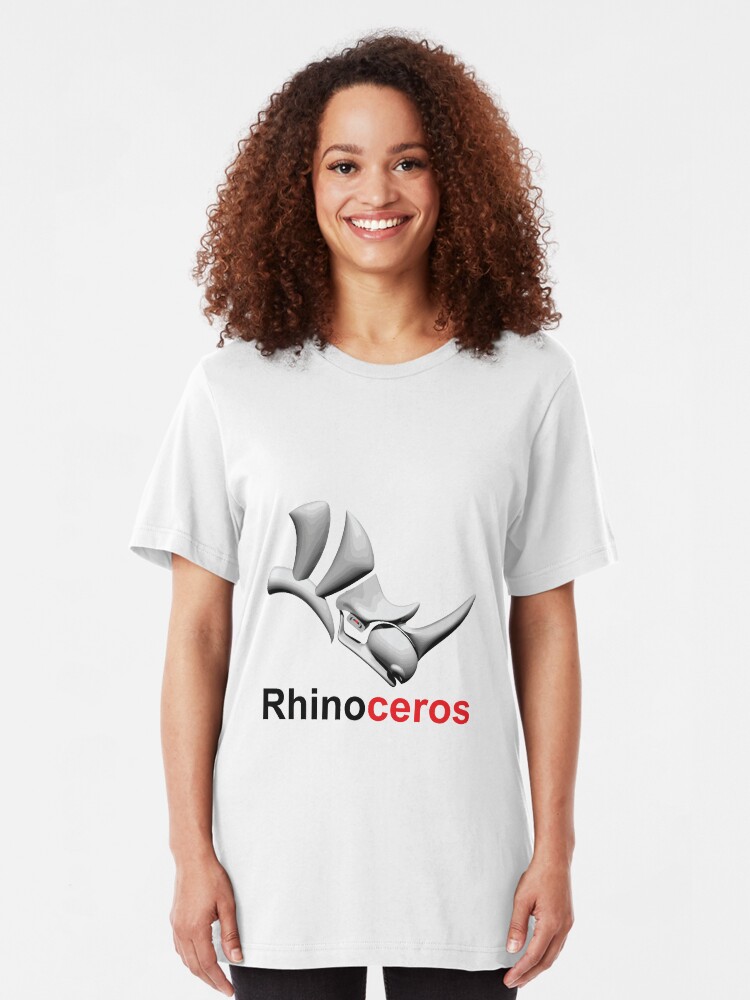 Alternate view of 3D Cad/Cam/Cae Rhinoceros Designer Slim Fit T-Shirt