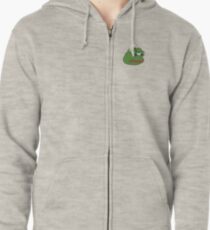 SAD FROG MEME - PEPE THE FROG Zipped Hoodie