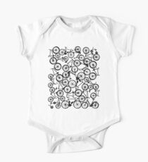 Pile of Black Bicycles One Piece - Short Sleeve