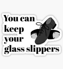 Lustiger Stepptanz-Student oder Lehrer-Glaspantoffelquadrat Sticker