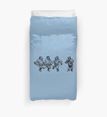 Dancing Bears | Antique Drawing | Old-Style Illustration Duvet Cover