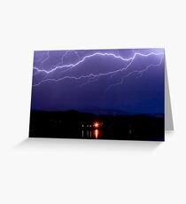 Cloud to Cloud Lightning Storm Greeting Card