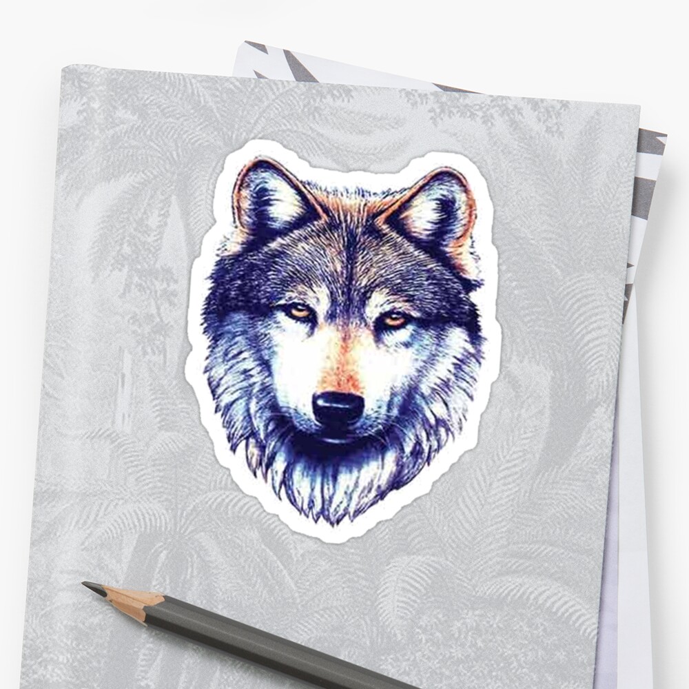 "Wolf" Sticker by adjsr Redbubble