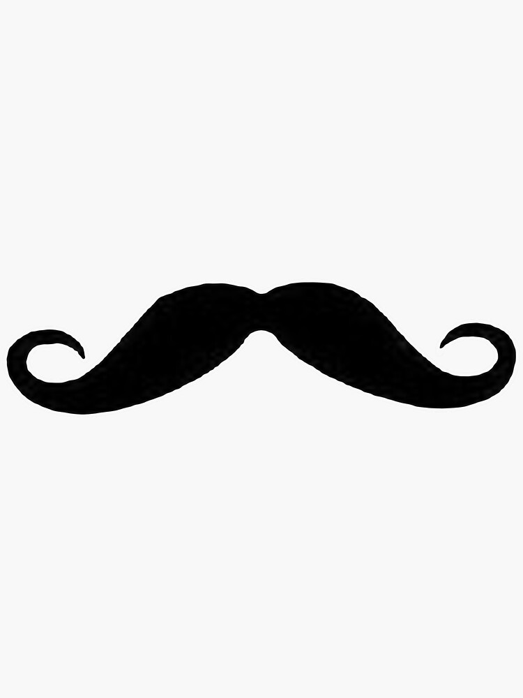 Moustache Sticker By Joealjim Redbubble