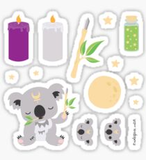 Cute Australian Koala Witchcraft Themed Stickers - (Pack 3) Sticker