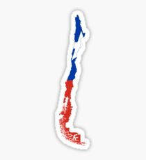 Flag Map of Chile Sticker