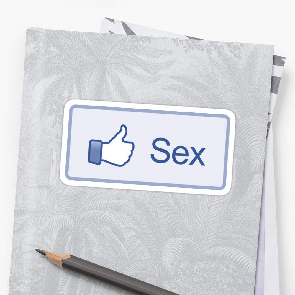 Facebook Sex Button Shirt Sticker By Likebutton