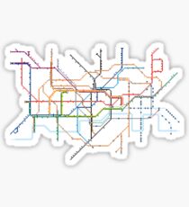 London Underground Pixel Map Sticker