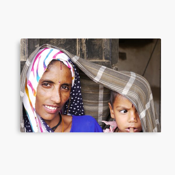 mother and son Canvas Print