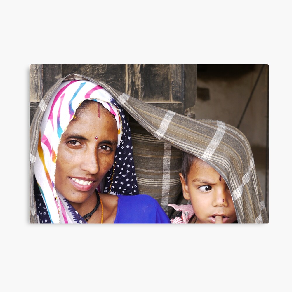 mother and son Canvas Print