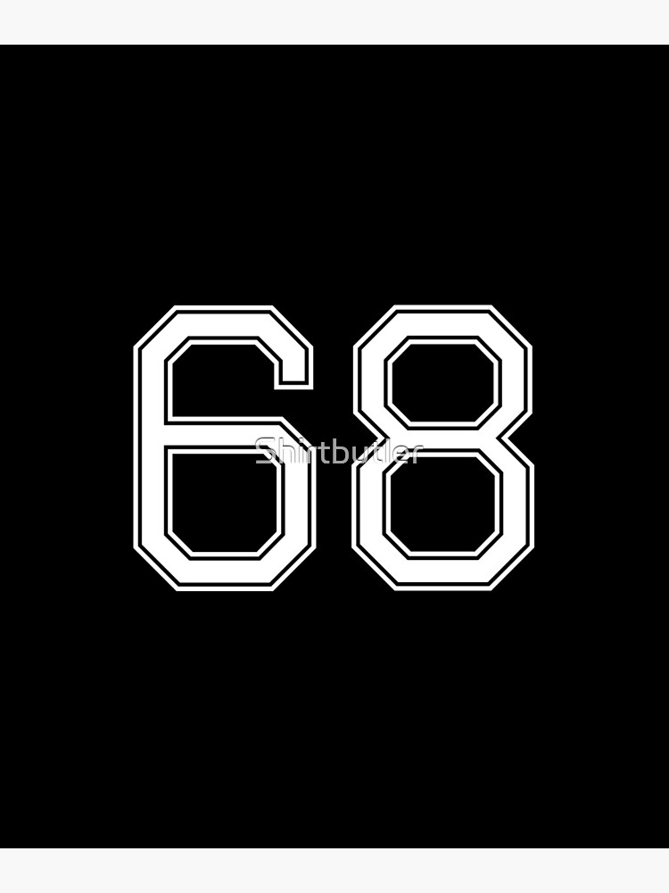 Nummer 68 American Football Spielernummer Sport Design von Shirtbutler