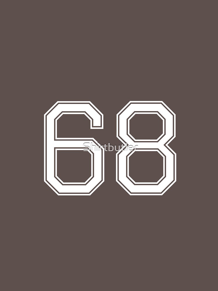 Nummer 68 American Football Spielernummer Sport Design von Shirtbutler