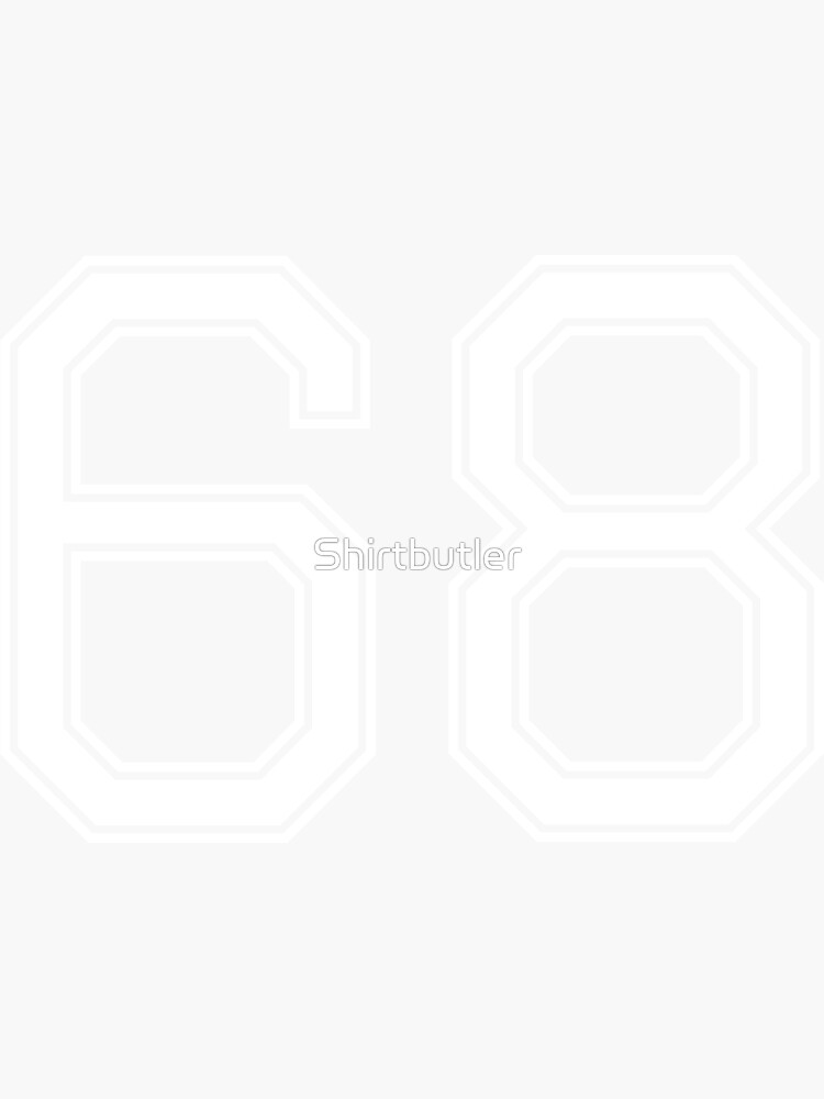 Nummer 68 American Football Spielernummer Sport Design von Shirtbutler