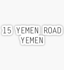 Pegatina 15 Yemen Road, Yemen