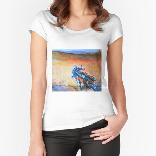KTM 990 Adventure Biting the dust Fitted Scoop T-Shirt