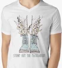 Camiseta de cuello en V Feminista