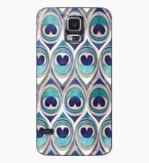 Peacock Feathers Eye // sarcelle bleu et métal Coque et skin Samsung Galaxy