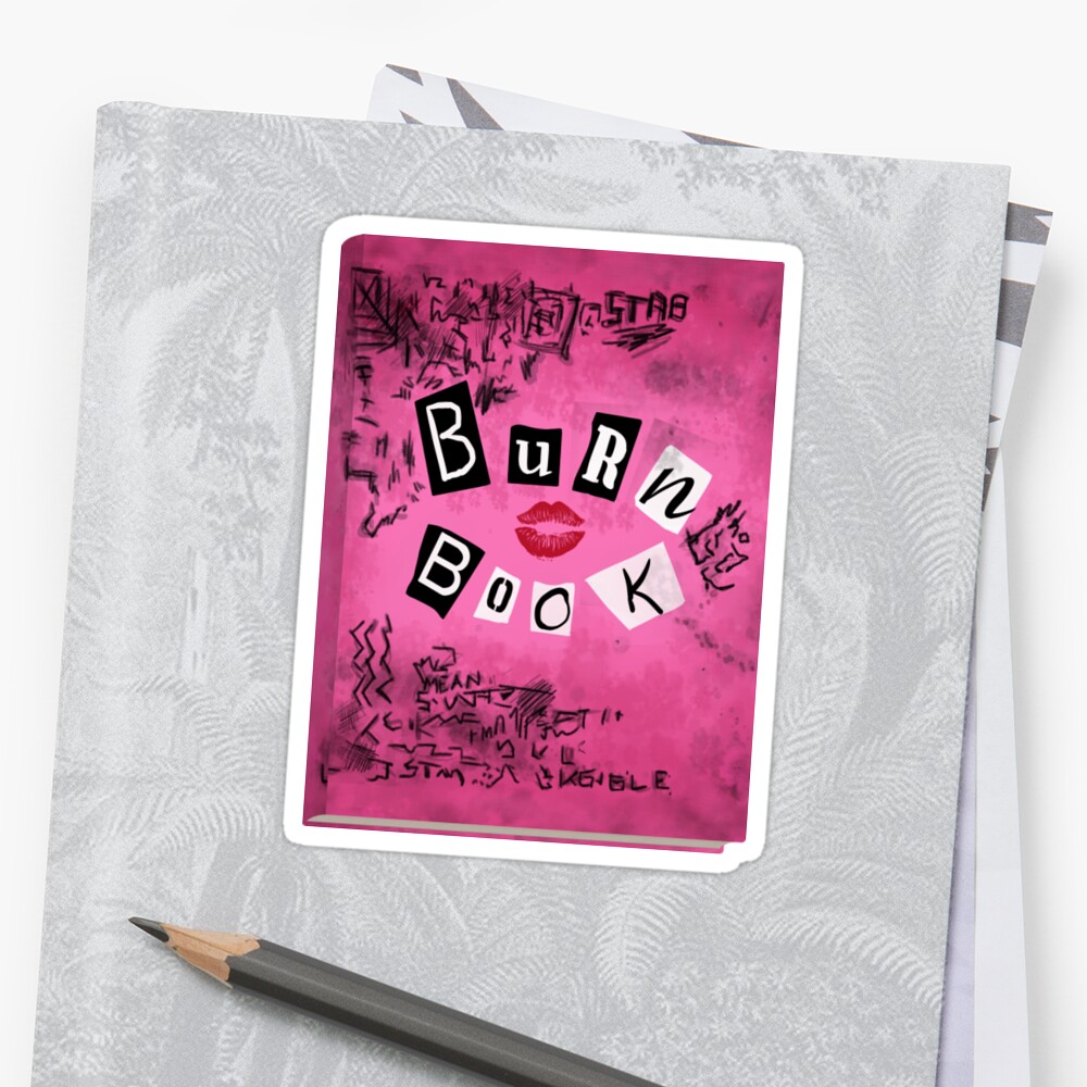 burn book cover print out