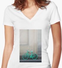 Green Cycle Women's Fitted V-Neck T-Shirt