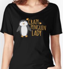 Crazy Penguin Lady Women's Relaxed Fit T-Shirt
