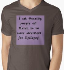 Der 26. März ist ein Epilepsie-Bewusstseinstag T-Shirt mit V-Ausschnitt für Männer