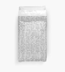 Im made of numbers 0-1 Digital Zero One Math Inspired Artwork Binary Duvet Cover