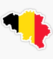 Belgien Flagge Karte Sticker