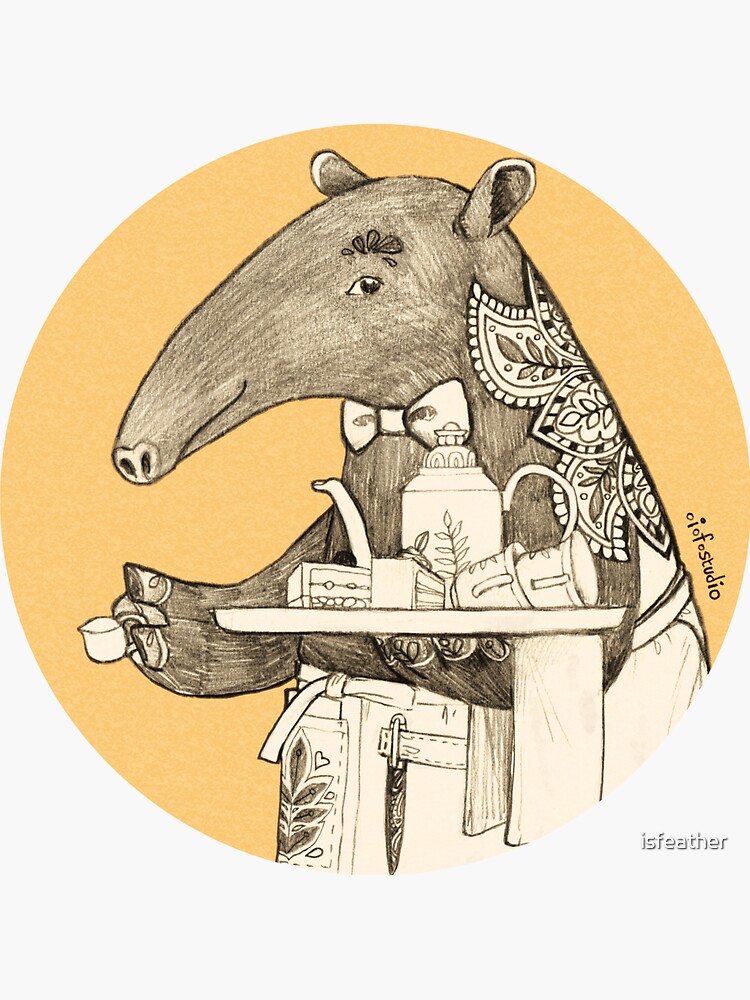 Tea time starts now - Malayan Tapir by isfeather