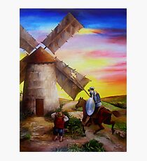 Don Quixote's Windmill Adventure Photographic Print