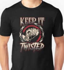Biker T-Shirt "Keep It Twisted" Funny Motorbike Gift Slim Fit T-Shirt