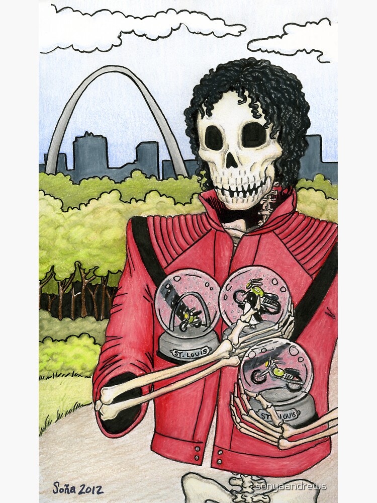 &quot;Undead Guy, St. Louis Arch, Snow Globes&quot; Sticker by sonyaandrews | Redbubble