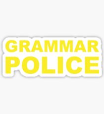 Pegatina La policía gramática