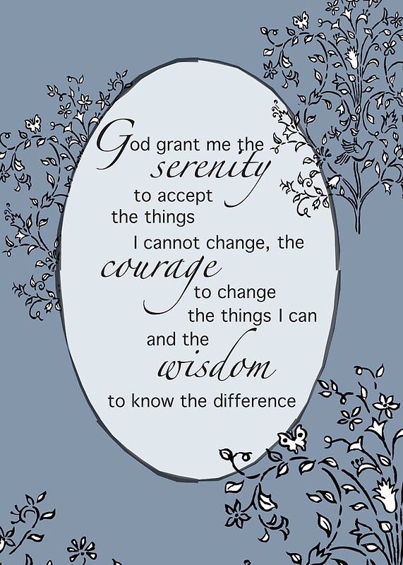 serenity prayer god grant me serenity blue greeting cards by