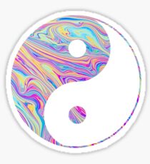 Rainbow Swirl Yin Yang Sticker