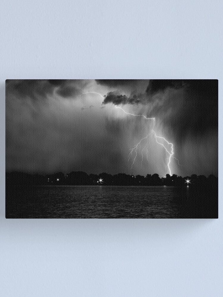 Alternate view of Energy Black and White Canvas Print