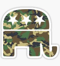 Tarnung republikanischer Elefant Sticker